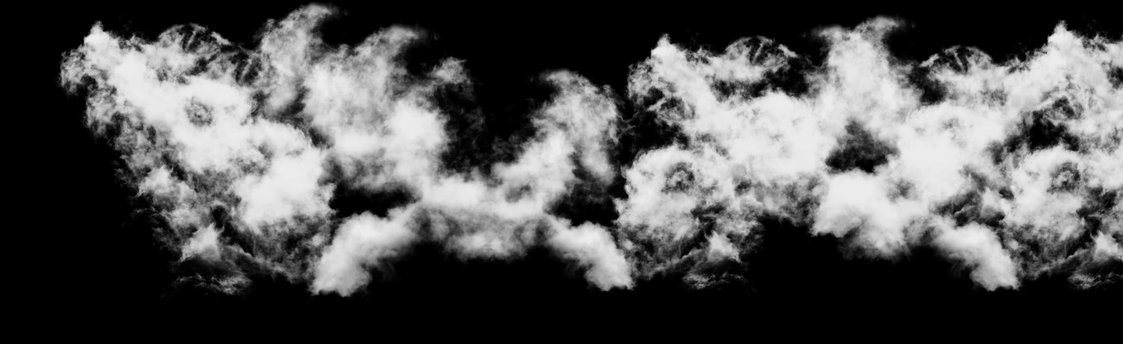 Atmospheric White Fluffy Clouds Overlay