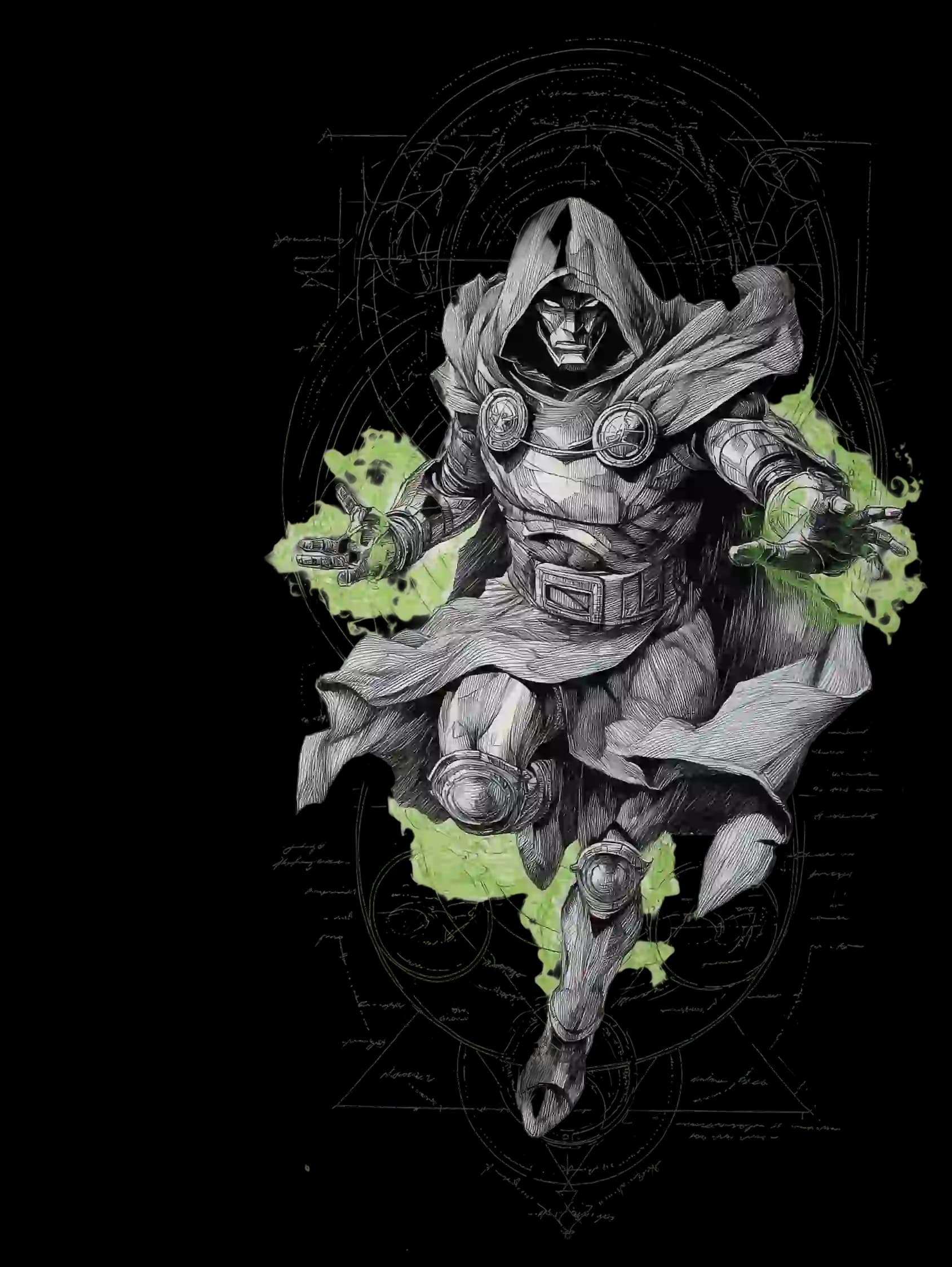 Dr Doom Sketch Illustration